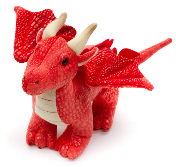 Dragon rouge - 26 cm (longueur) - peluche Uni Toys