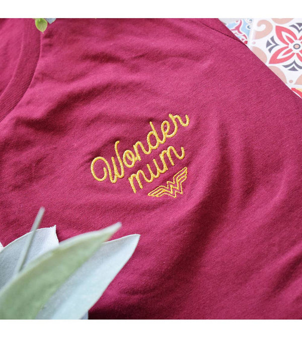 T-shirt Femme Brodé - Wonder mum - t-shirt brodé Juste un T-shirt