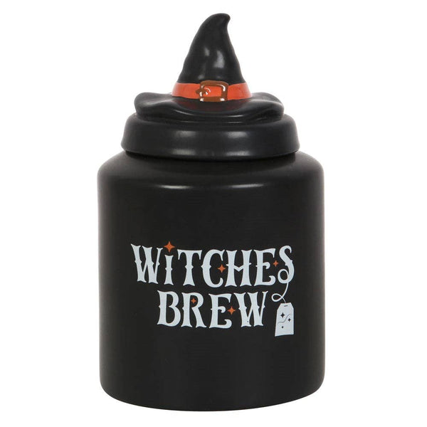 Boîte à thé d'Halloween en céramique Witches Brew
