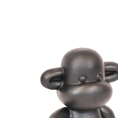 Ornamento - Figurina di scimmia 'The Legend' - Nero - 11x7x19cm