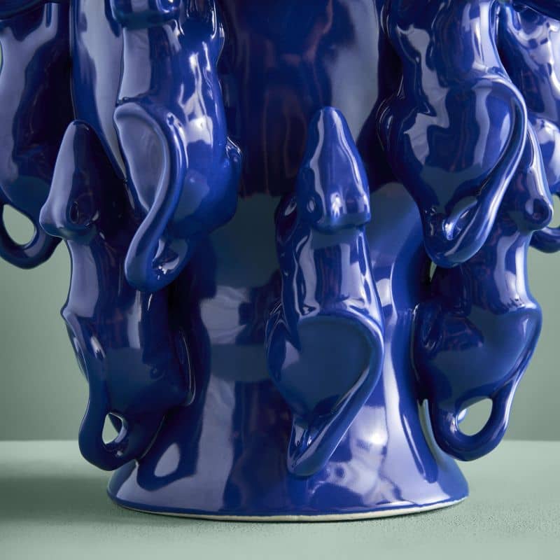 M. Mäuschen vase, cobalt blue stoneware, 23 x 23 x 26 cm