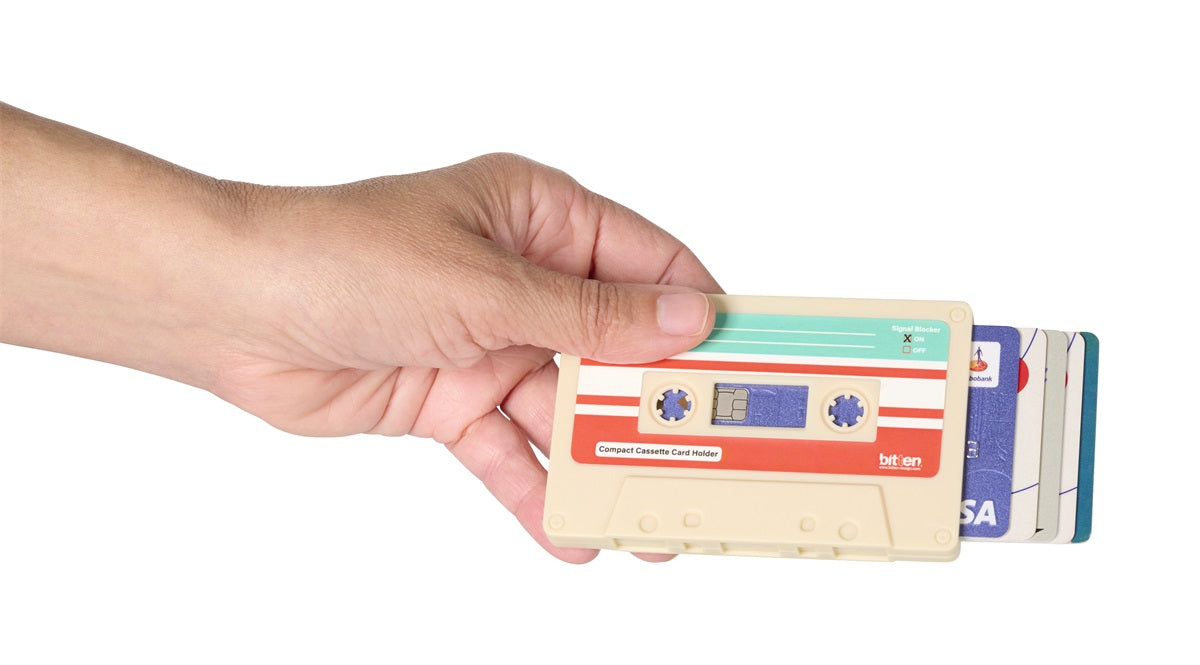 Porta carte a cassetta beige