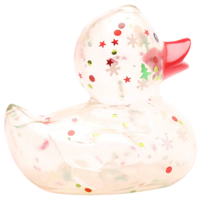 canard classique a paillettes de noel rouge