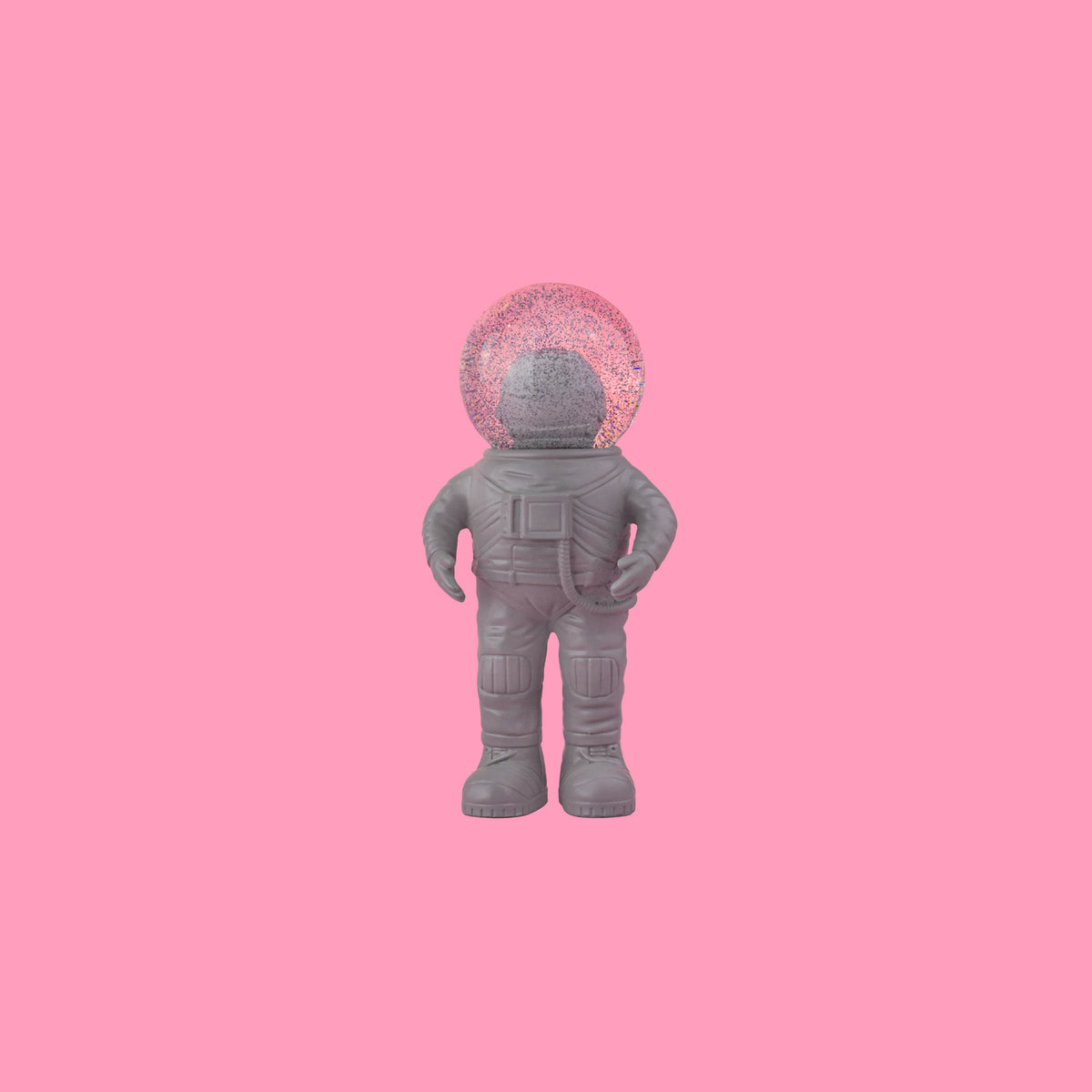 Bola de nieve de astronauta gris