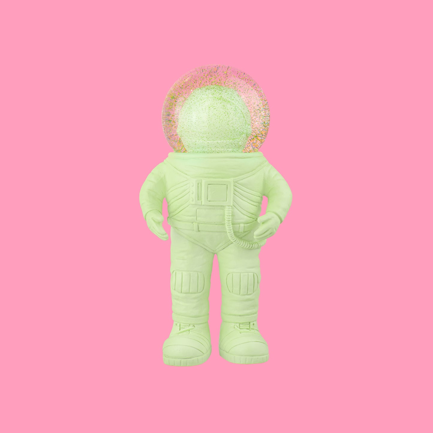 boule a neige astronaute vert
