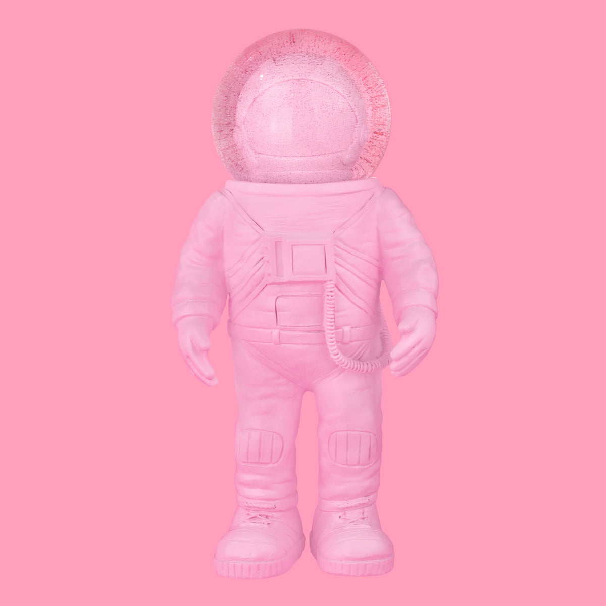 Boule à Neige Astronaute Géant Rose