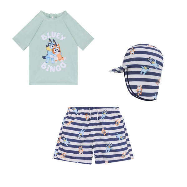 Bundle Swimwear - Blue/White/Green - Bluey