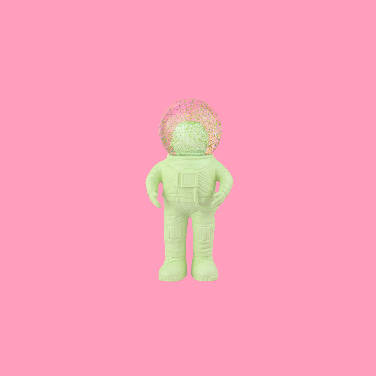 Globo de Neve Astronauta Verde Pequeno