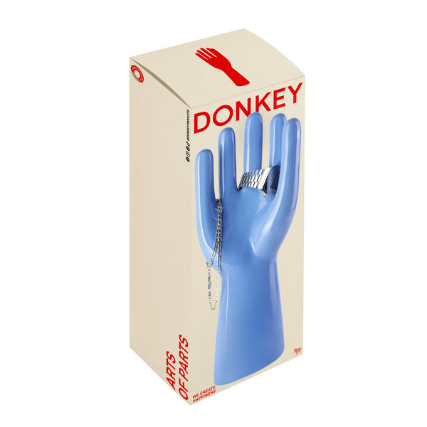 porte bijoux main bleu donkey