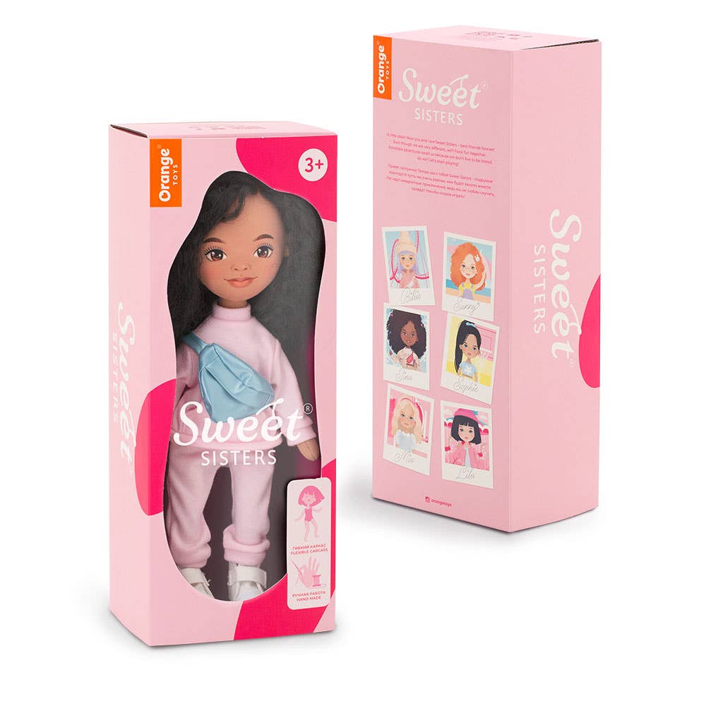 Tina-pop in roze trainingspak - 32 cm