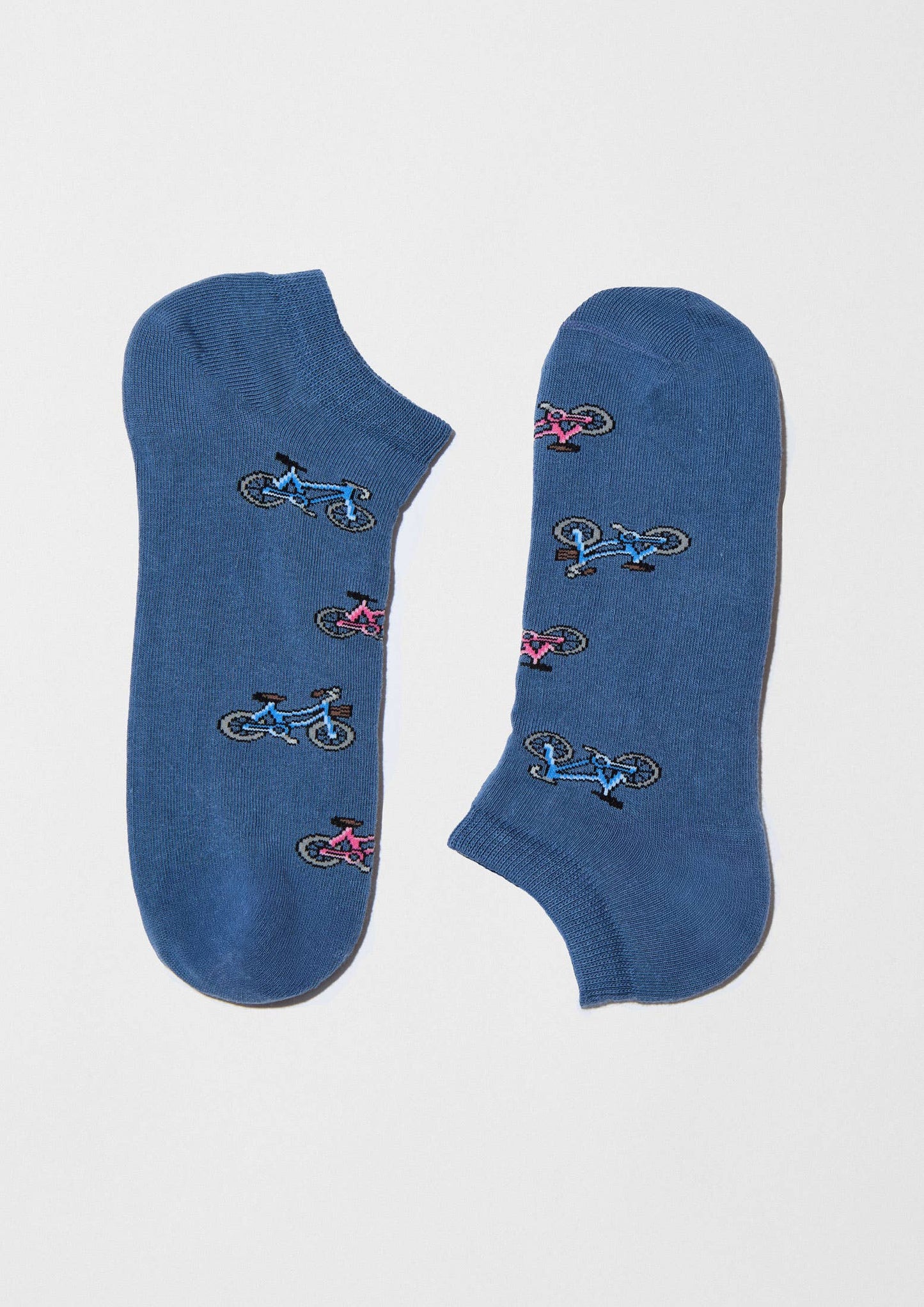 BeBicycle Blue - 100% Organic Cotton Ankle Socks