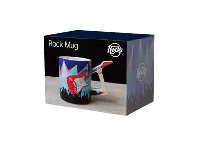 Rock mug with electric guitar