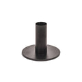 Candelabro básico de metal negro de 8 x 8 x 6,5 cm.