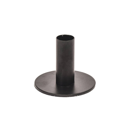 Candlestick - Basic - Metal - Black - 8x8x6.5cm