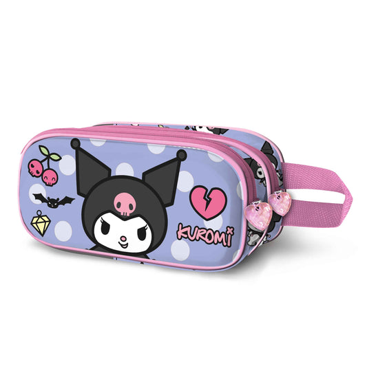 Estuche doble para lápices Hello Kitty Kuromi Rebel-3D