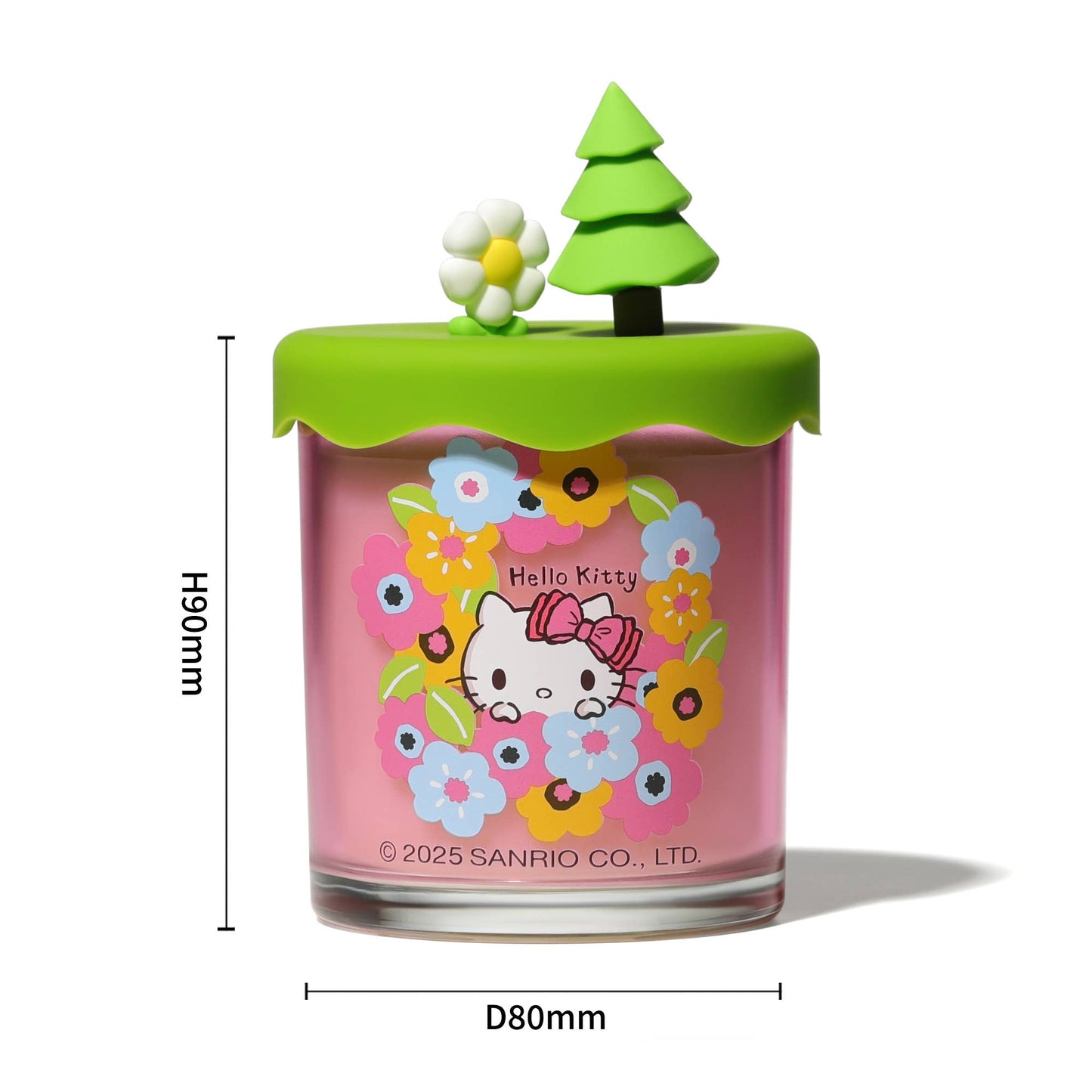 Bougie parfumée Hello Kitty Seasons, Fleur de Printemps, Couvercle 3D