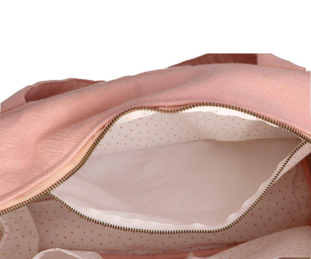 Bolsa de pañales de algodón marrón