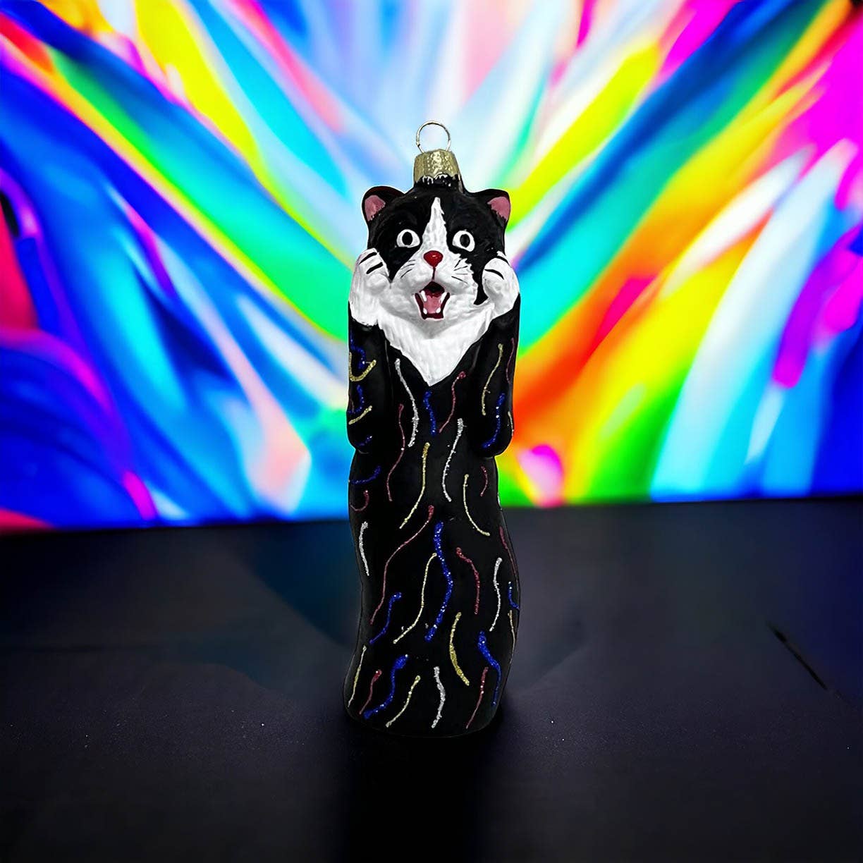 Adorno navideño Gato "El Grito"