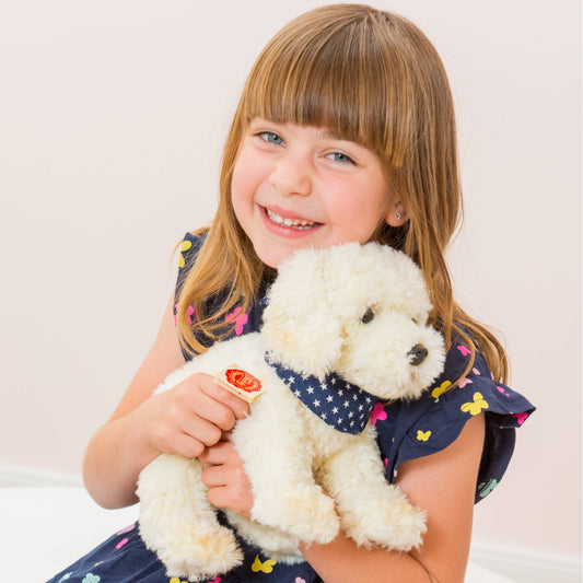 Zittende Labradoodle pluche knuffel