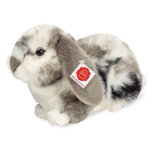 Peluche Lapin bélier gris-blanc