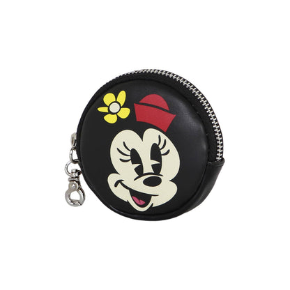 Cartera con cara de galleta de Minnie Mouse, negra