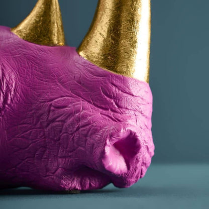 S/2 Serre-livres Rhinocéros, Magenta, 39,5 x 14,2 x 20,5 cm