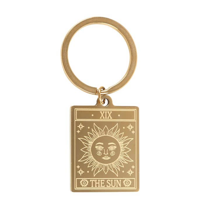 The Sun Tarot Card Keychain