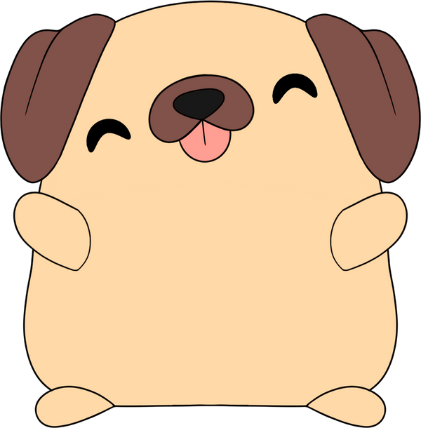 Dude Dans Pug Blep Stickie (6in)
