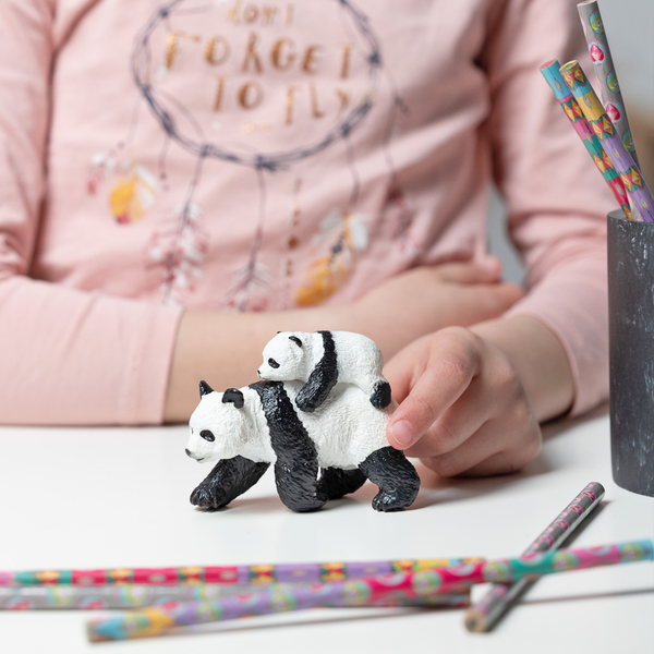 Figurine Panda et son bébé Papo - animal sauvage