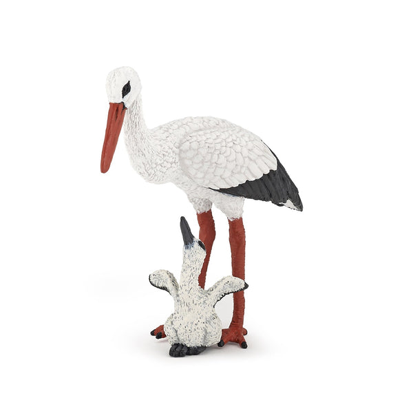 Figurine Cigogne et son bébé Papo - animal sauvage