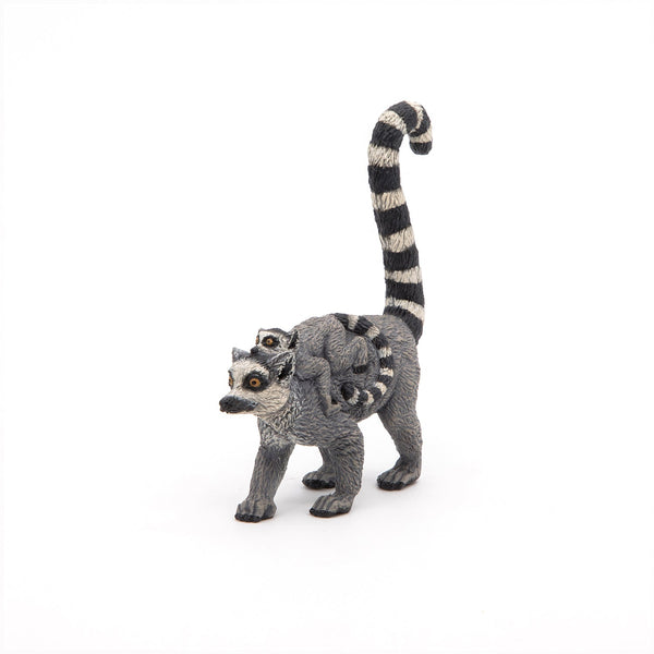 Figurine Lémurien et son bébé Papo - animal sauvage