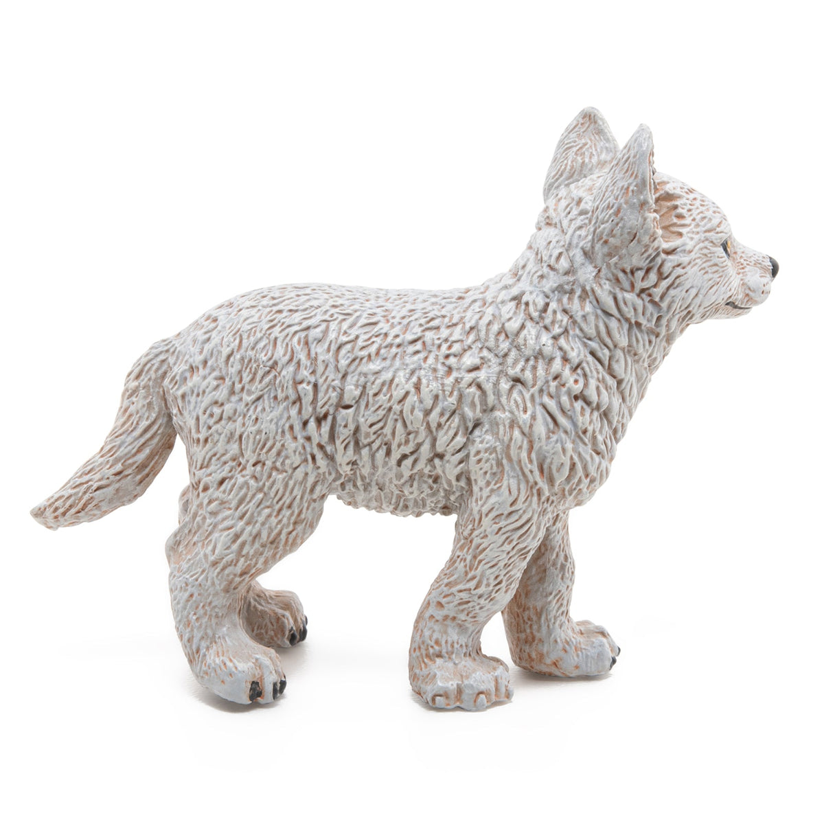 Polar wolf pup figurine