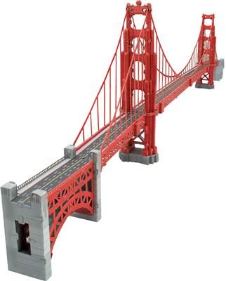 MetalEarth: PREMIUM SERIES - GOLDEN GATE BRIDGE 36,7x7,5x2,4cm, maquette 3D en métal avec 2,5 feuilles, en boîte 13,5x22x2cm, 14+