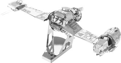 MetalEarth: STAR WARS (EP8) The Last Jedi/RESISTANCE SKI SPEEDER 13.11x7.29x6.30cm, maquette 3D en métal avec 2 feuilles, sur carte 12x17cm, 14+
