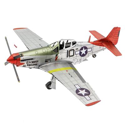 MetalEarth: ICONX - P-51D MUSTANG DUCHESS ARLENE 15.75x19.30x7.87cm, maquette 3D en métal avec 2 feuilles multicolorées, en boîte 13,5x22x2cm, 14+