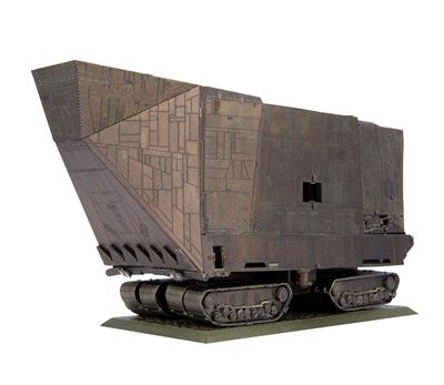 MetalEarth: ICONX - STAR WARS MANDALORIAN / JAWA SANDCRAWLER 12X4,5x5,5cm, maquette 3D en métal avec 2,75 feuilles multicolorées, en boîte 13,5x22x2cm, 14+