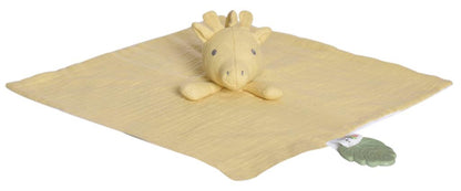 Giraffe comforter with teething support