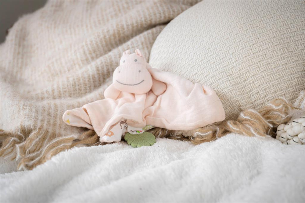 Doudou Hippopotame avec Anneau de Dentition