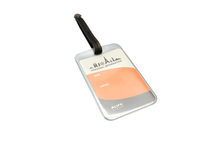 Etiquette de bagage rectangle