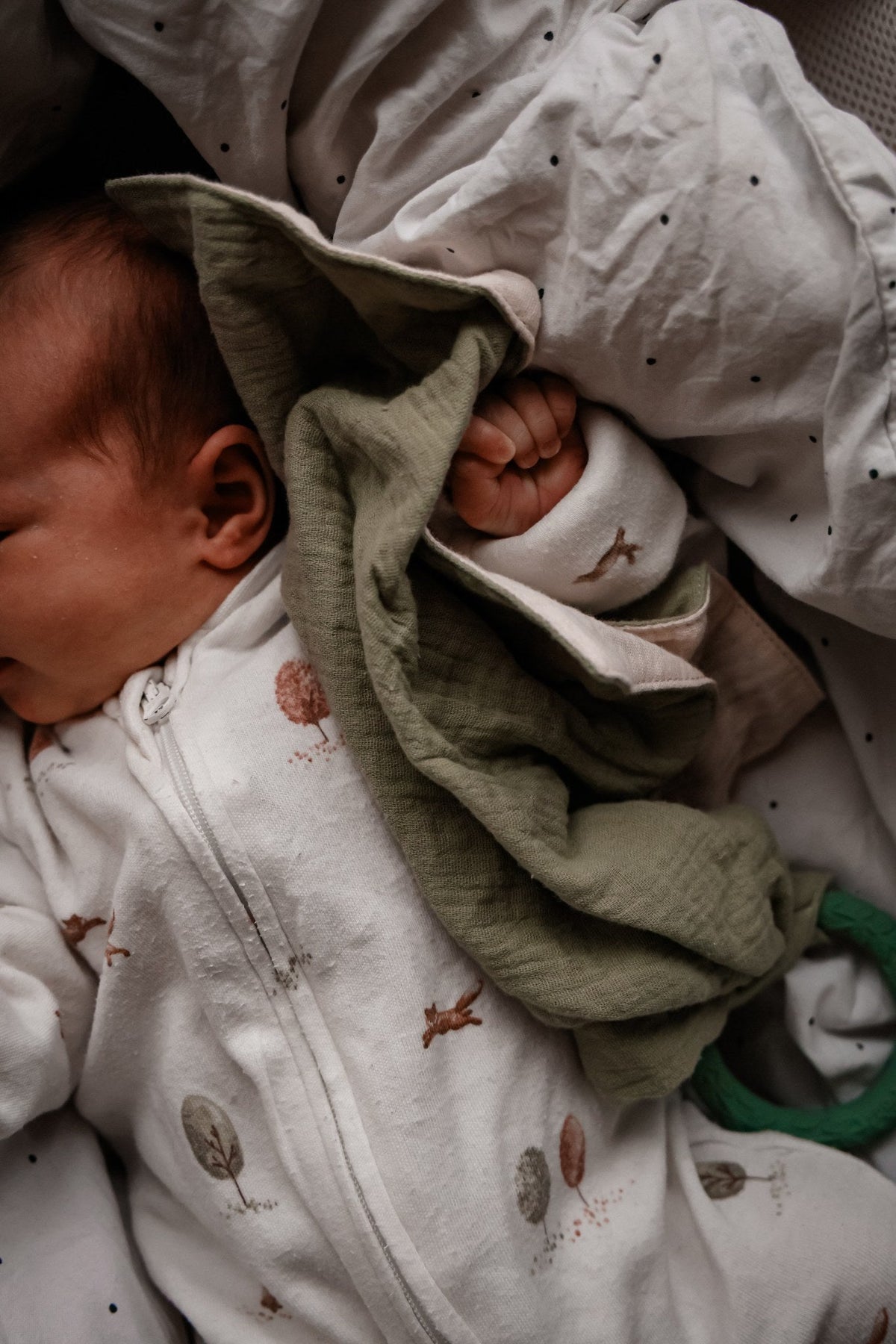 Doudou avec anneau de dentition Vert - Natruba