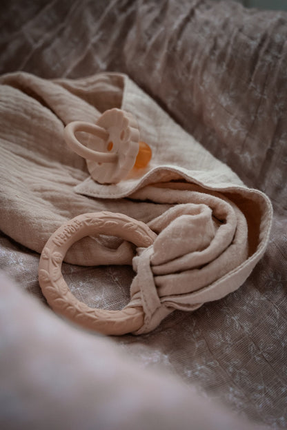Doudou avec anneau de dentition Crème - Natruba