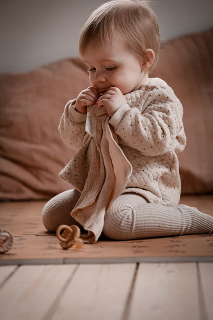 Doudou avec anneau de dentition Crème - Natruba