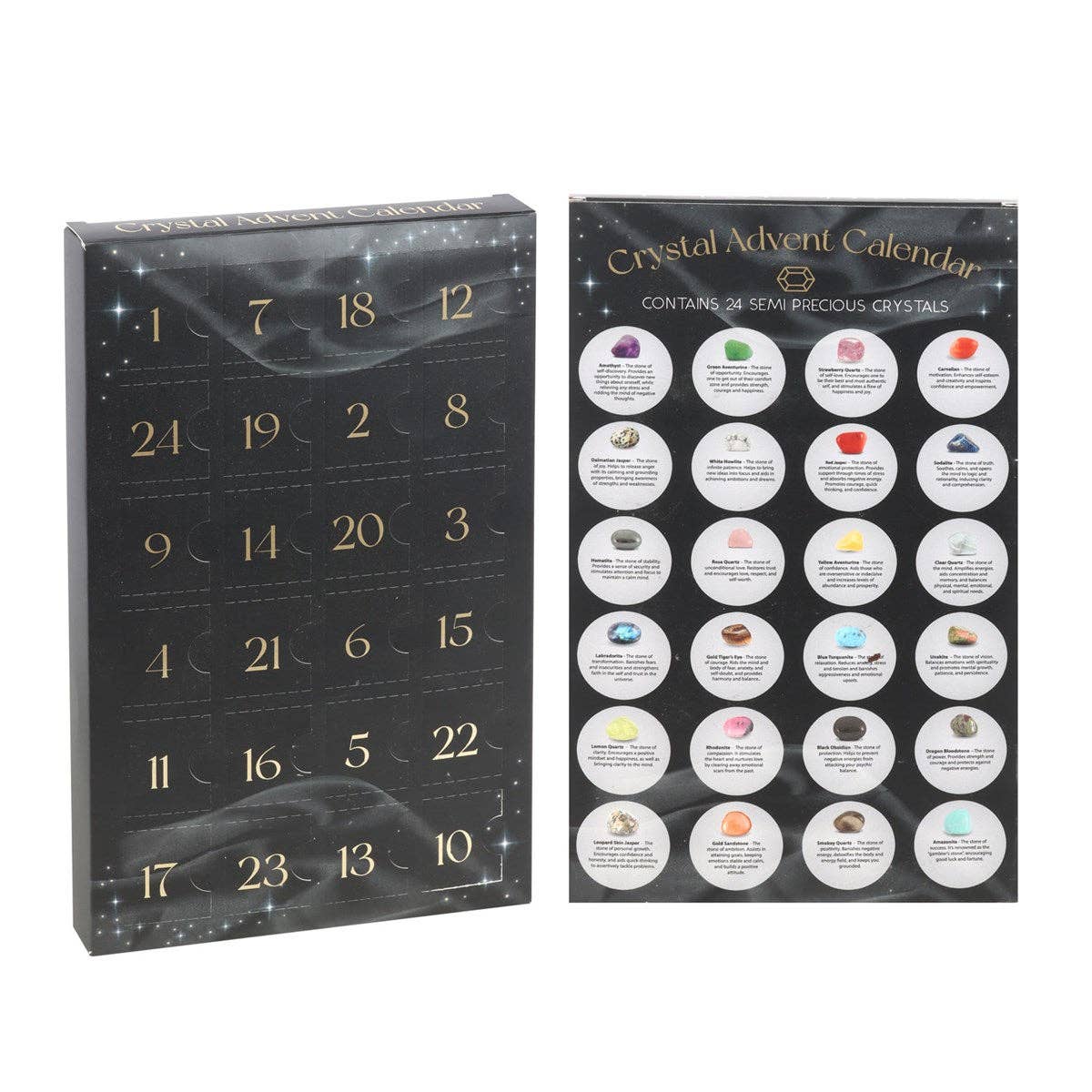 Calendrier de l'Avent de Noël en cristal 24 jours