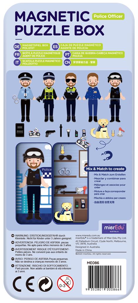 Caja de rompecabezas magnética - Oficial de policía