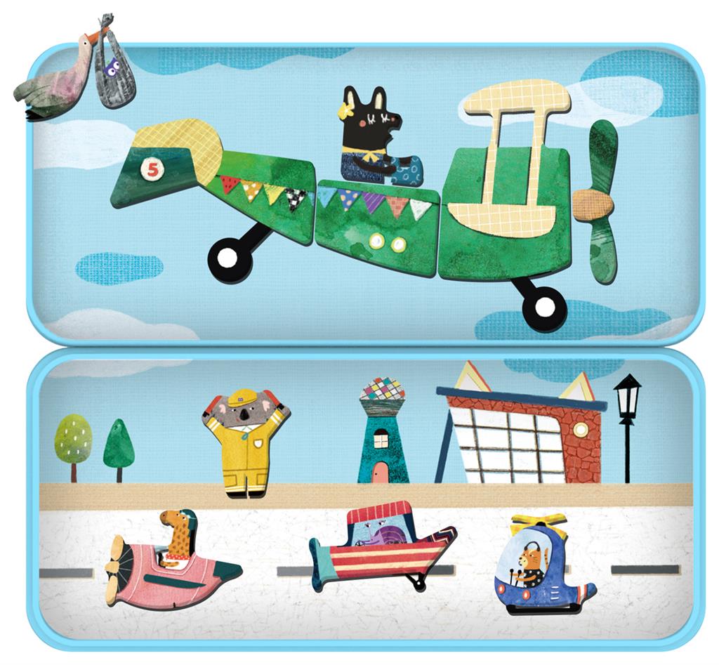 Caja de rompecabezas magnética - Aviones