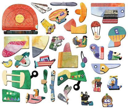 Caja de rompecabezas magnética - Aviones