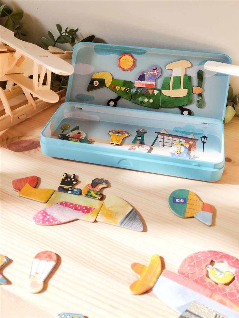 Caja de rompecabezas magnética - Aviones