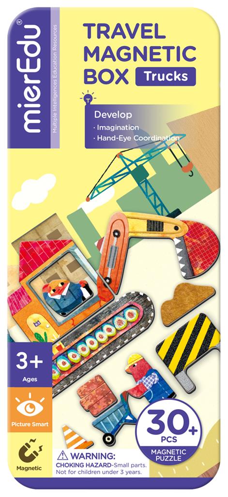 Magnetic Puzzle Box - Trucks