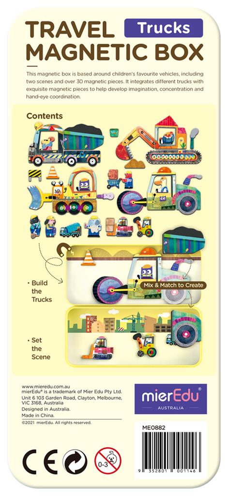 Magnetic Puzzle Box - Trucks