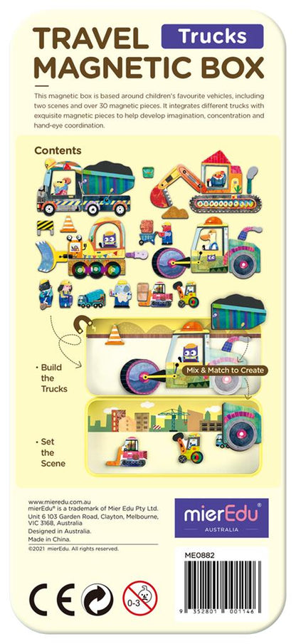 Magnetic Puzzle Box - Trucks
